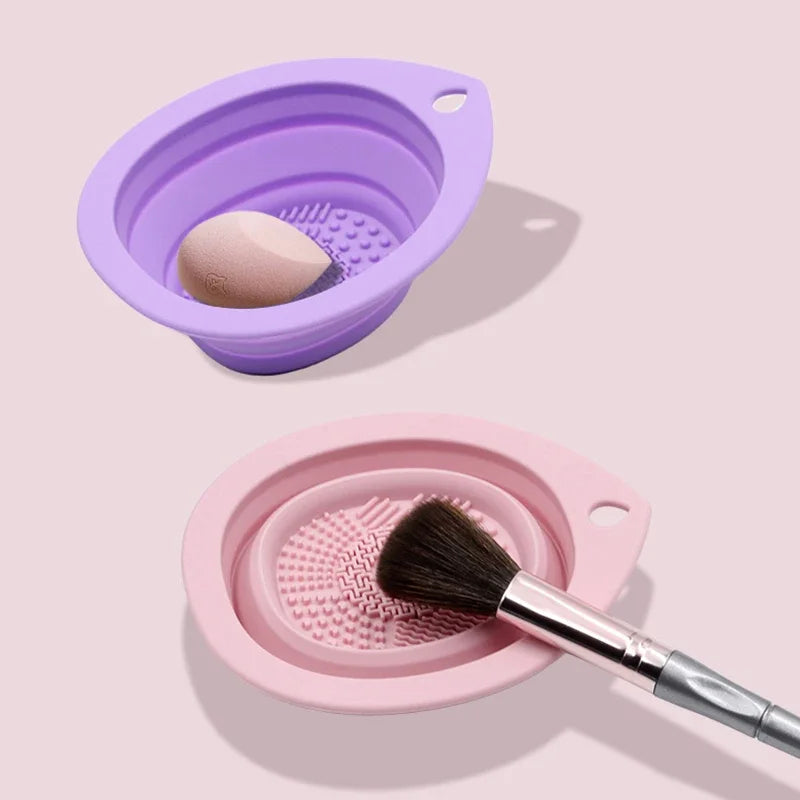Foldable Silicone Makeup Brush Cleaner Scrubber Pad