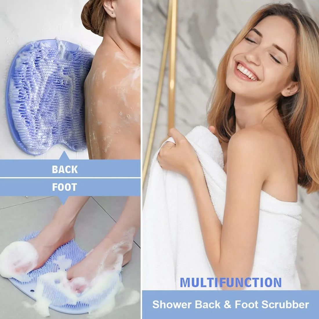 Wall Mounted Silicone Back Massage Cushion Brush