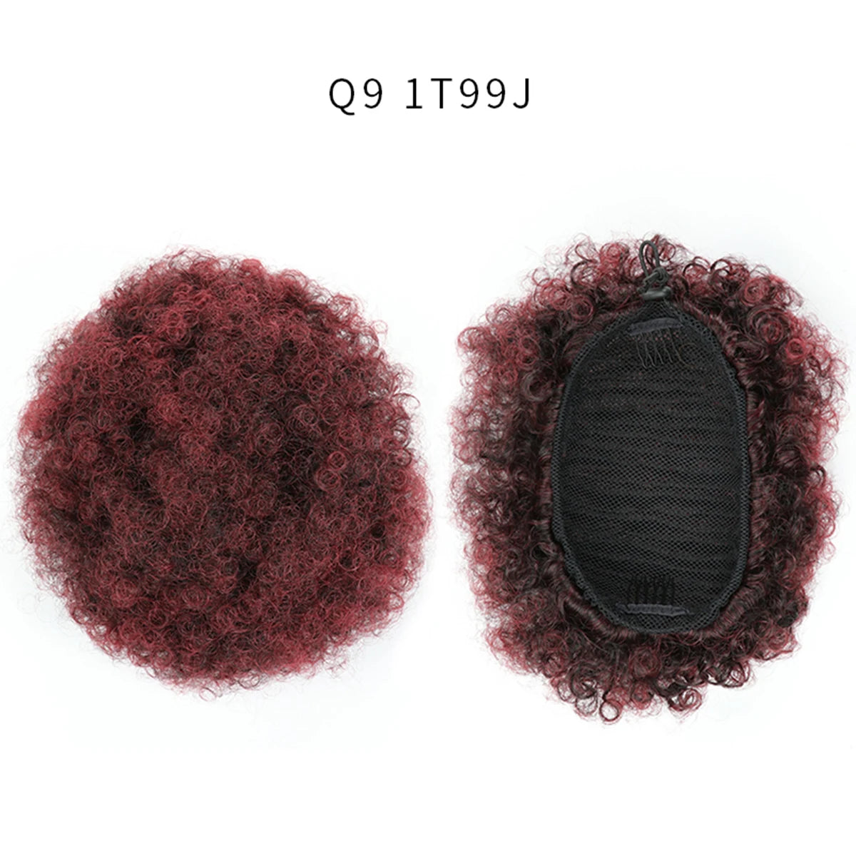 Afro Puff Drawstring Ponytail Synthetic Hair Extension Ombre Honey Colored Blonde Clip On Kinky Drawstring Curly Ponytail