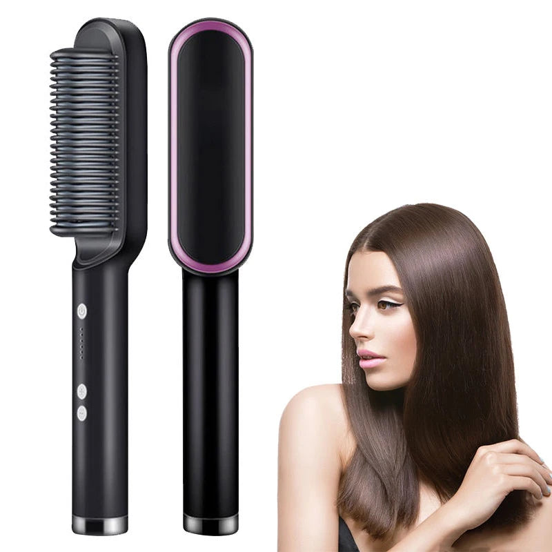 Fast Heating Ceramic Hair Straightener Brush