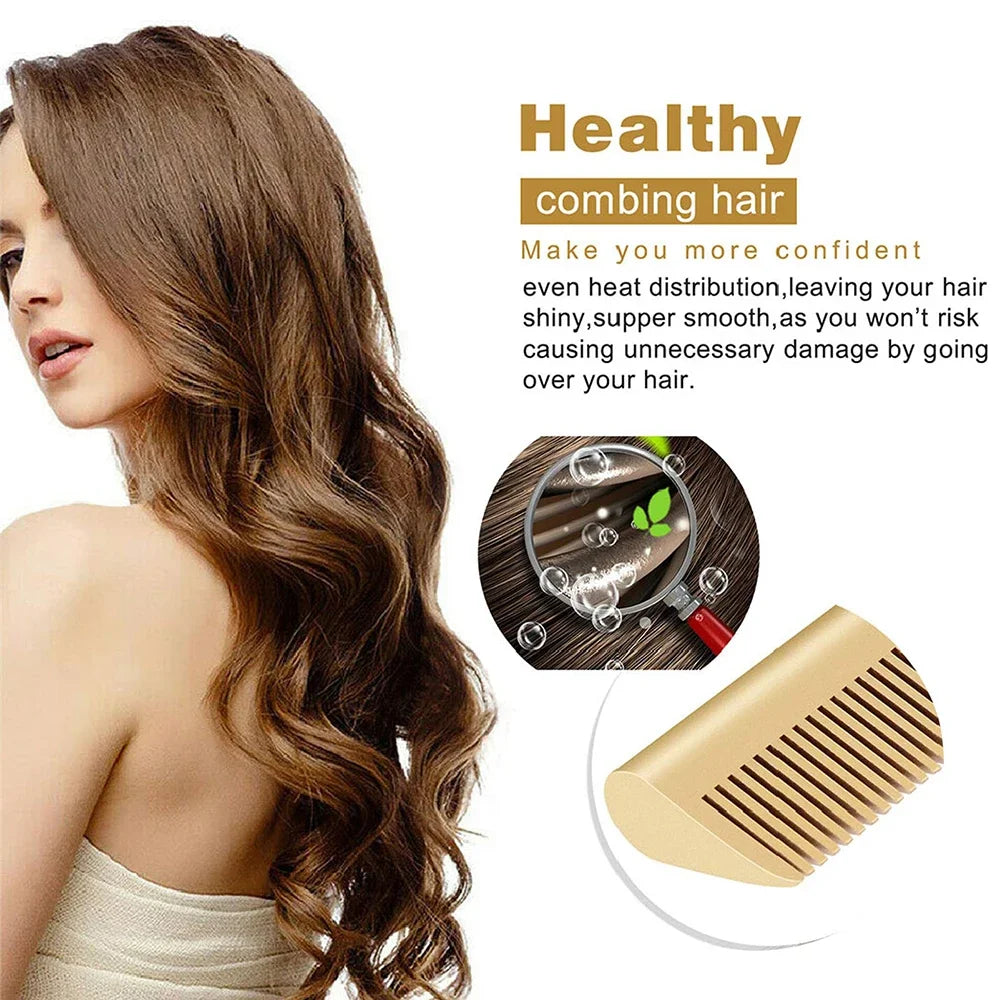 Hot Comb Hair Straightener Ceramic Curling Iron