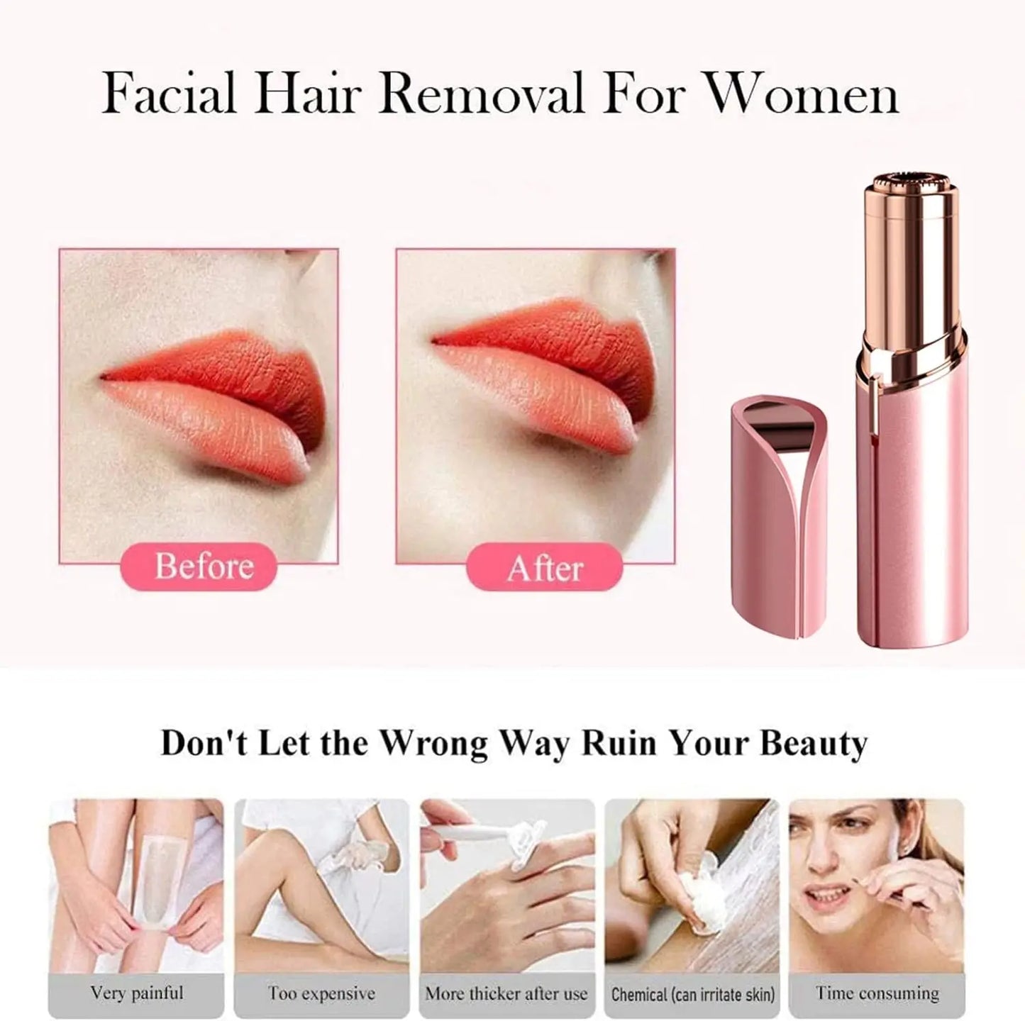 Portable Electric Facial Hair Remover Razor