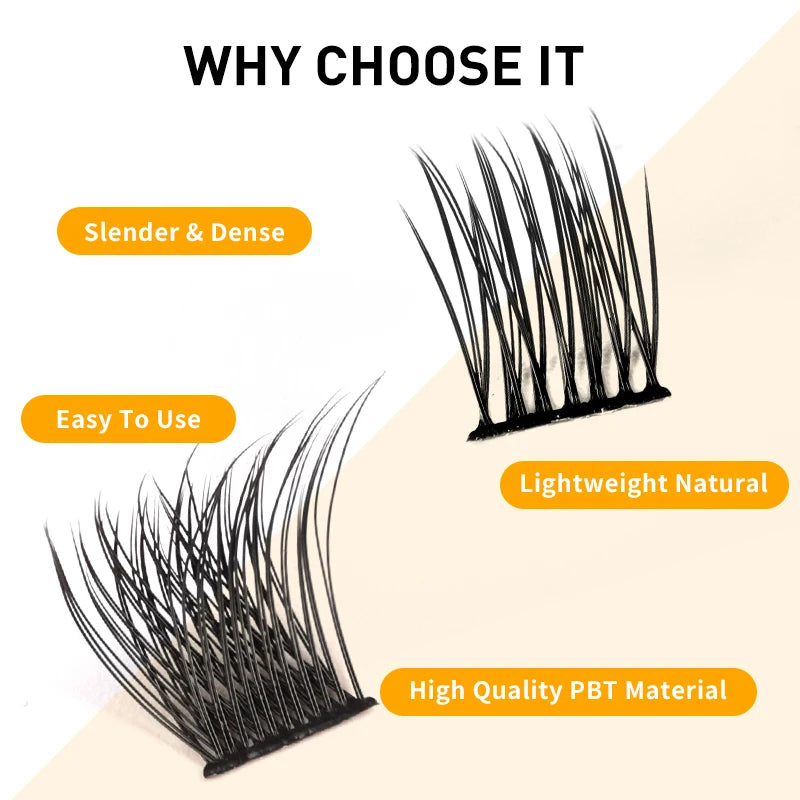 DIY Cluster Lashes 36 Pcs Natural Eyelash extension Volume Segmented Individual Lashes Mixed Tray Faux Mink Lashes Cilias Makeup