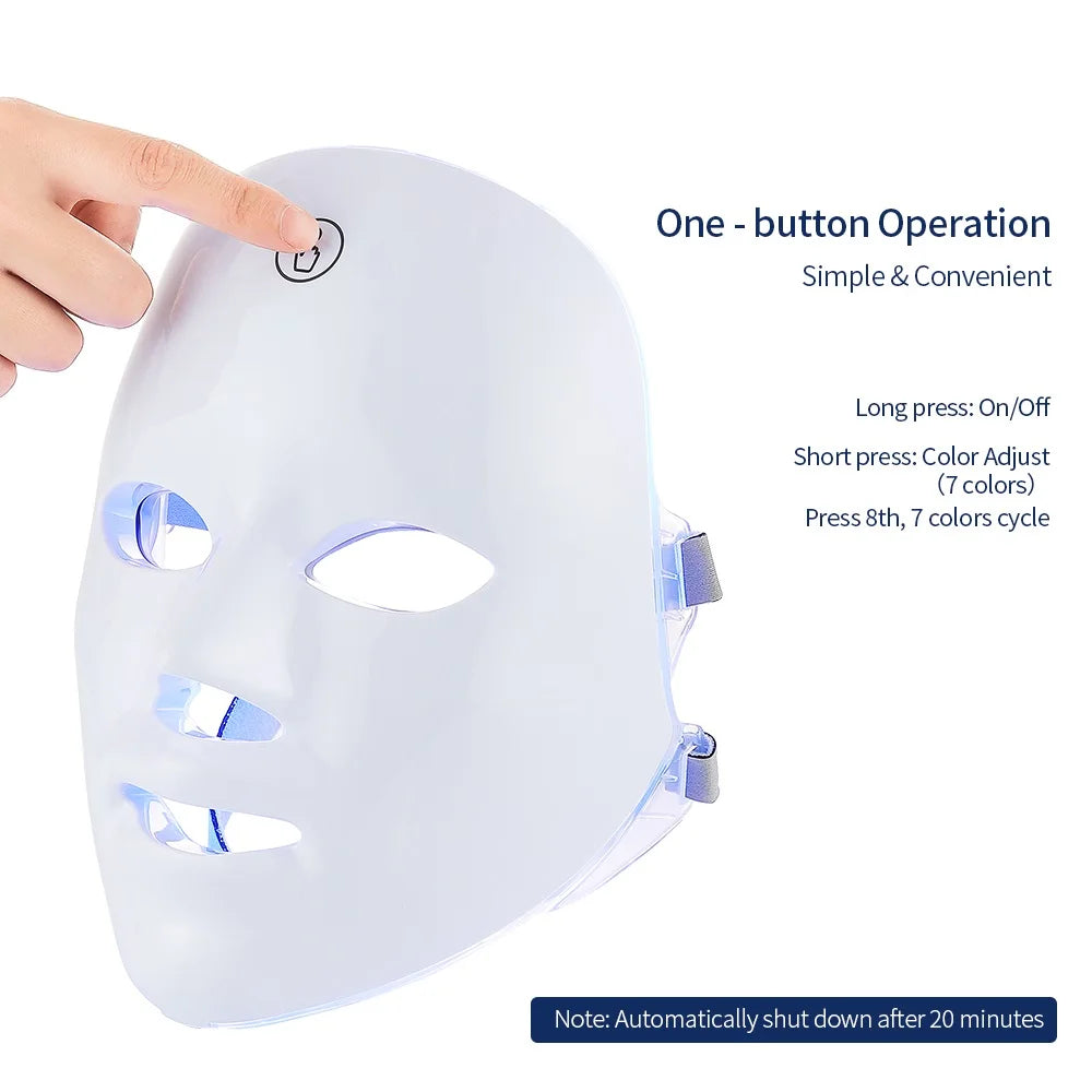 7-Color LED Facial Mask for Skin Care