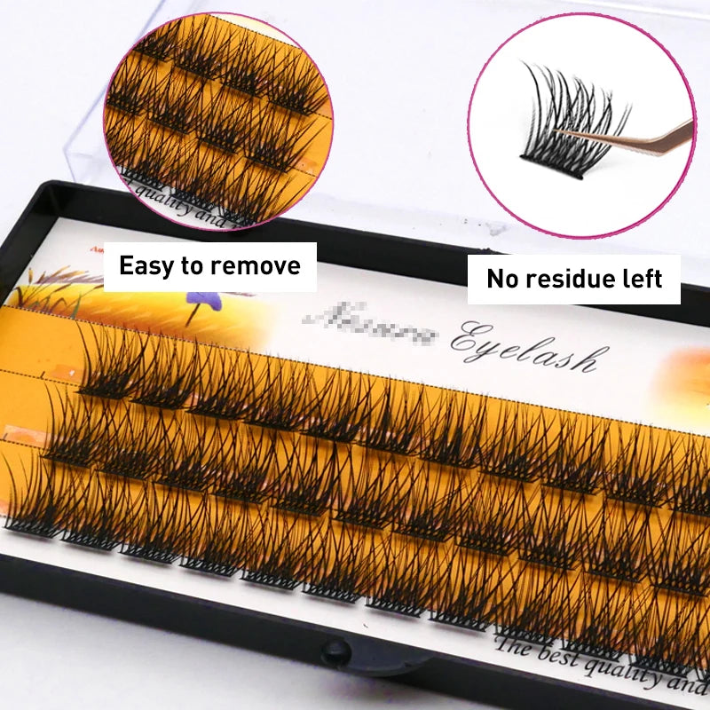 DIY Cluster Lashes 36 Pcs Natural Eyelash extension Volume Segmented Individual Lashes Mixed Tray Faux Mink Lashes Cilias Makeup