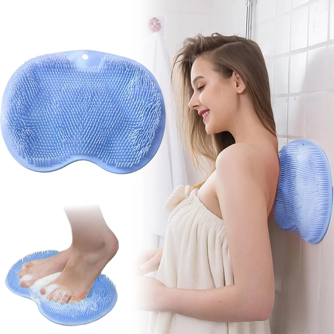 Wall Mounted Silicone Back Massage Cushion Brush