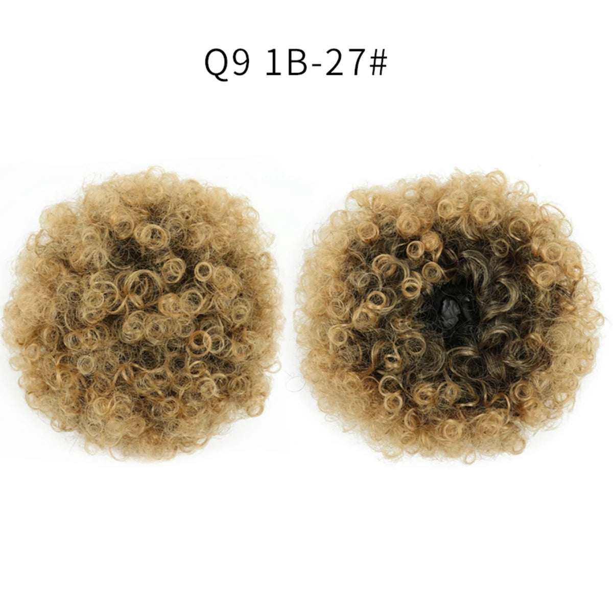 Afro Puff Drawstring Ponytail Synthetic Hair Extension Ombre Honey Colored Blonde Clip On Kinky Drawstring Curly Ponytail