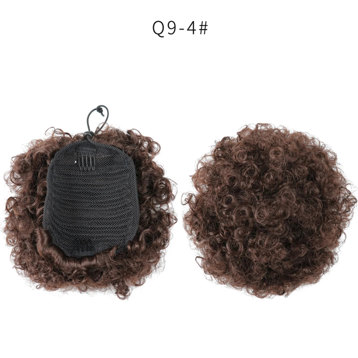 Afro Puff Drawstring Ponytail Synthetic Hair Extension Ombre Honey Colored Blonde Clip On Kinky Drawstring Curly Ponytail