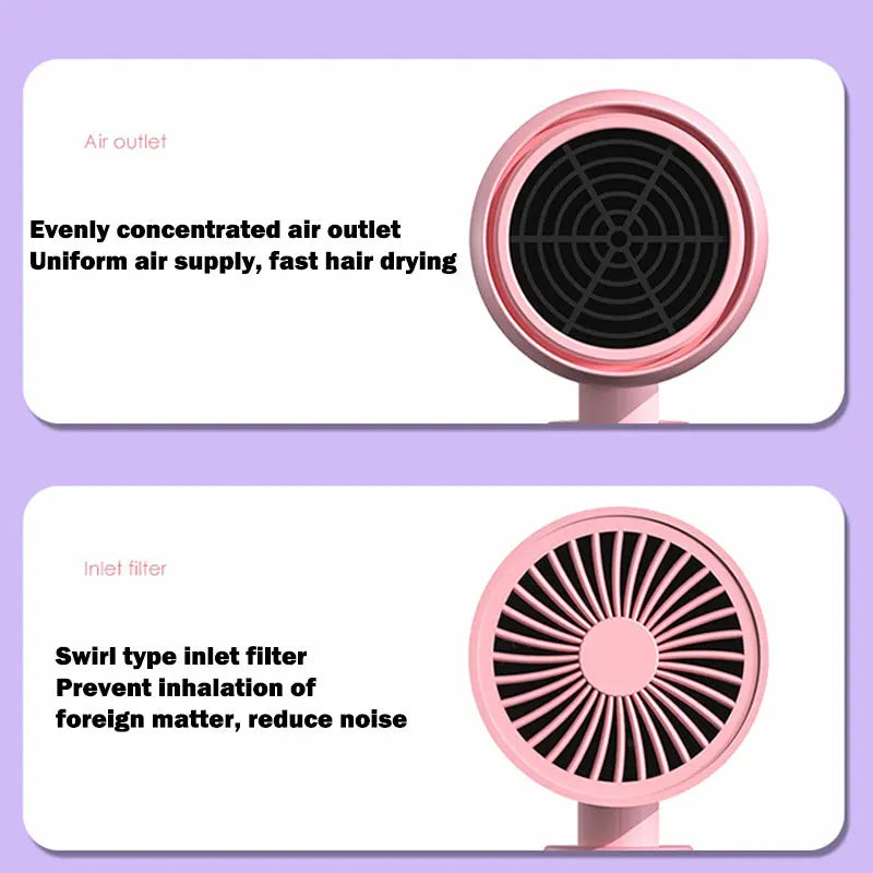Mini Folding Hairdryer 750W with Carrying Bag