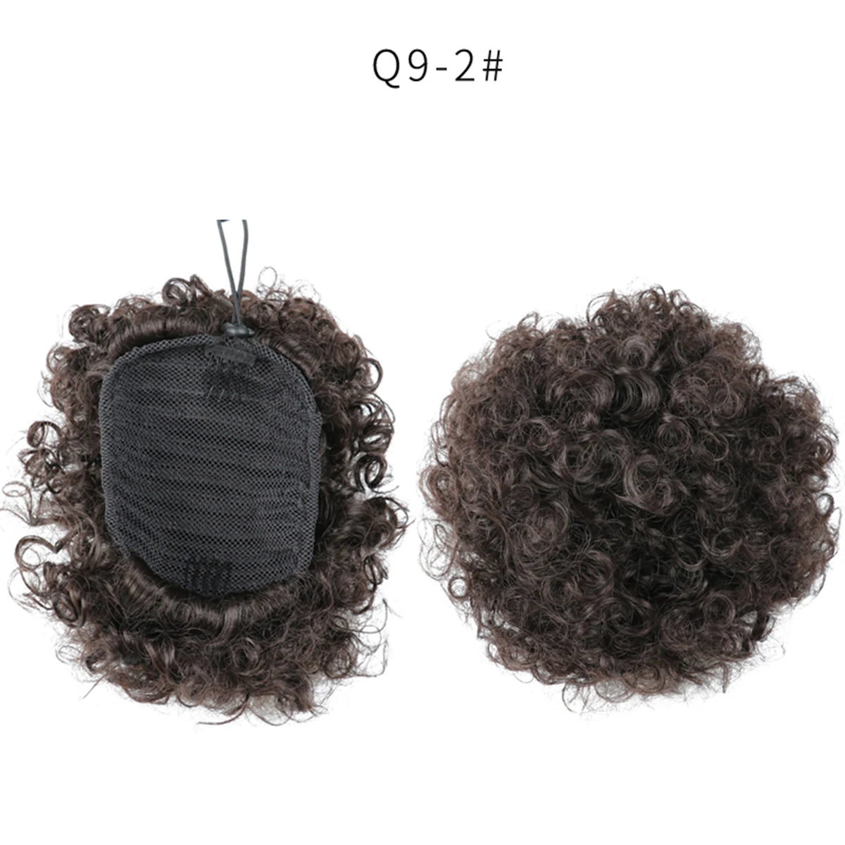 Afro Puff Drawstring Ponytail Synthetic Hair Extension Ombre Honey Colored Blonde Clip On Kinky Drawstring Curly Ponytail