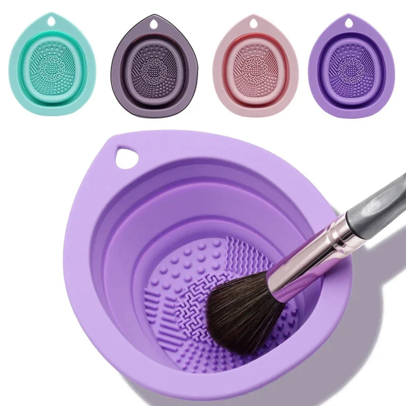 Foldable Silicone Makeup Brush Cleaner Scrubber Pad