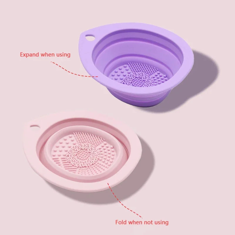 Foldable Silicone Makeup Brush Cleaner Scrubber Pad