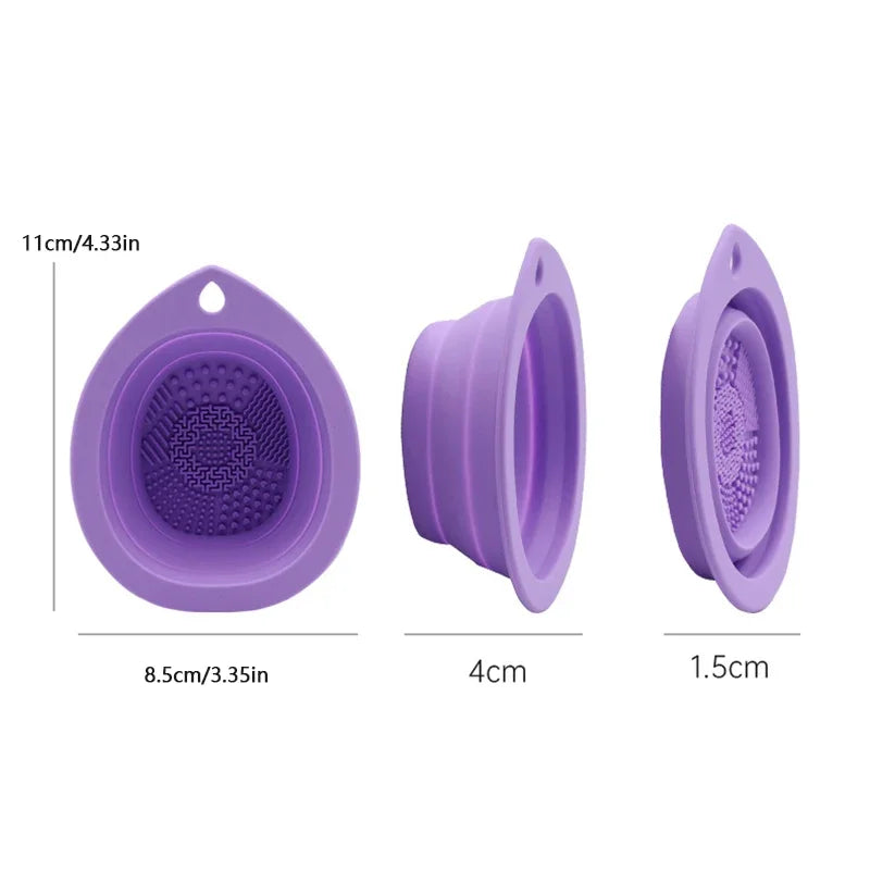 Foldable Silicone Makeup Brush Cleaner Scrubber Pad