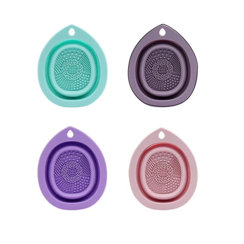 Foldable Silicone Makeup Brush Cleaner Scrubber Pad