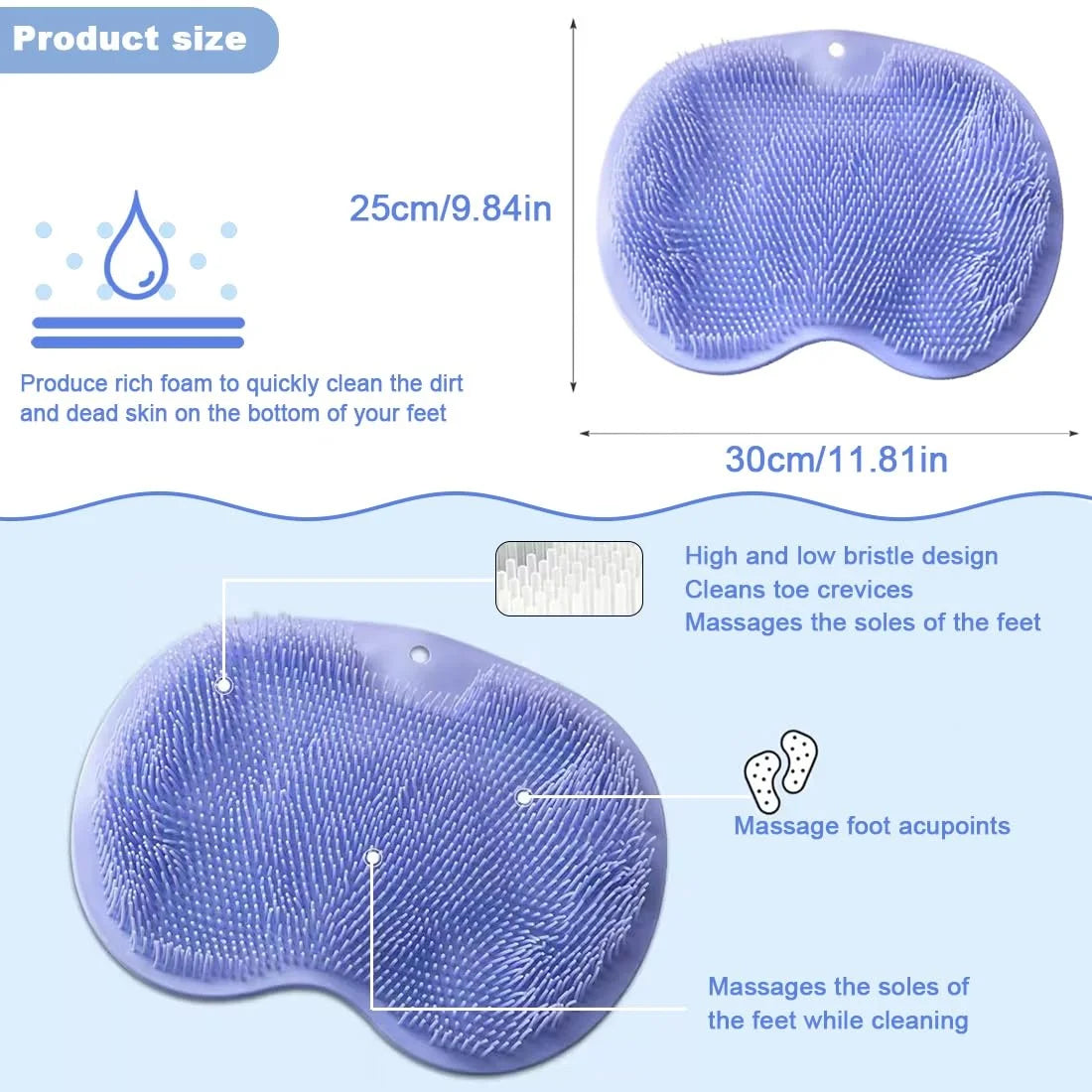 Wall Mounted Silicone Back Massage Cushion Brush