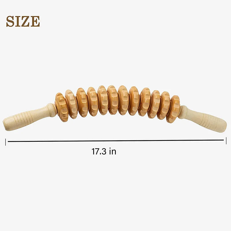Wood Therapy Massage Roller Sculpt, tone, and relax with this handheld roller! Perfect for lymphatic drainage, cellulite reduction, and muscle tension release. A must-have tool for self-care and wellness enthusiasts!