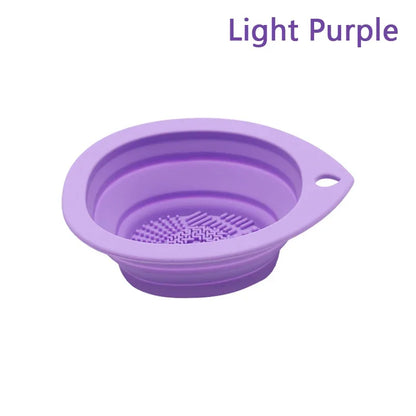 Foldable Silicone Makeup Brush Cleaner Scrubber Pad